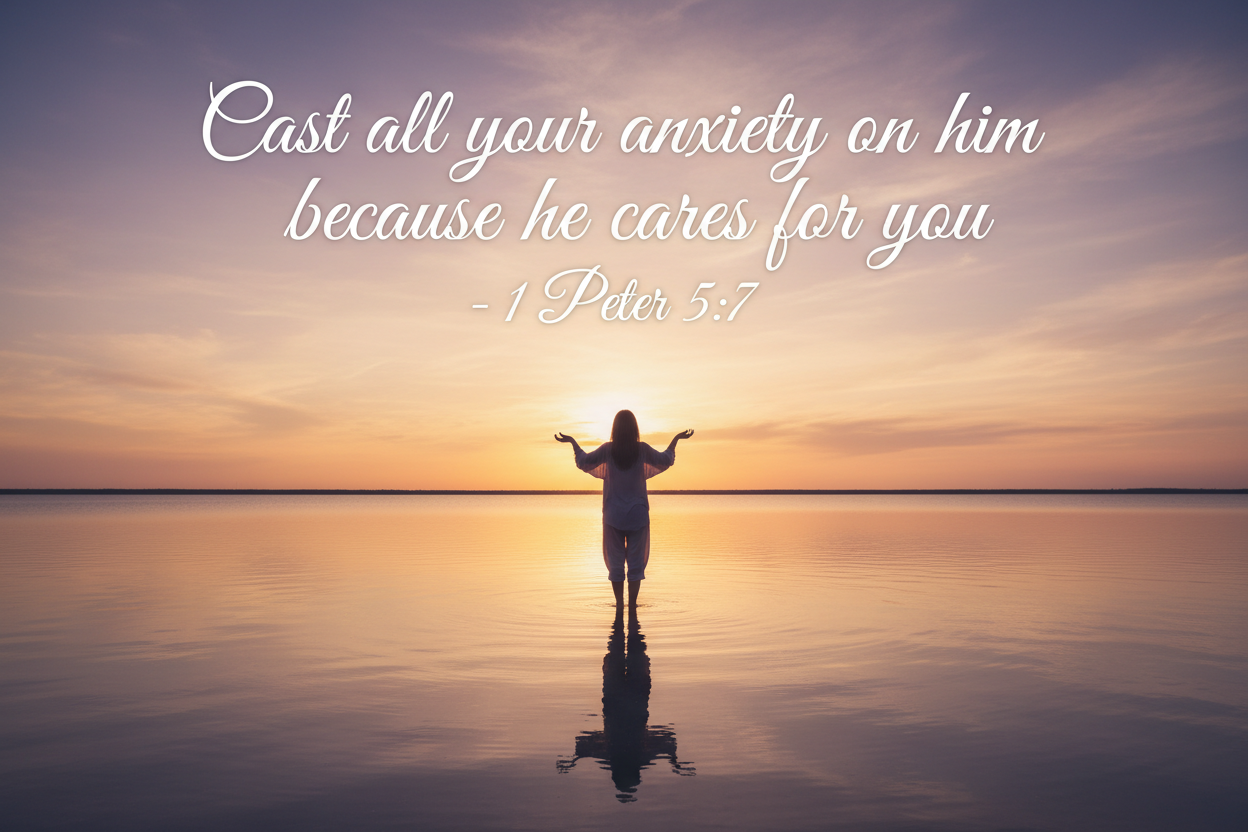 1 Peter 5:7 with Scripture Text