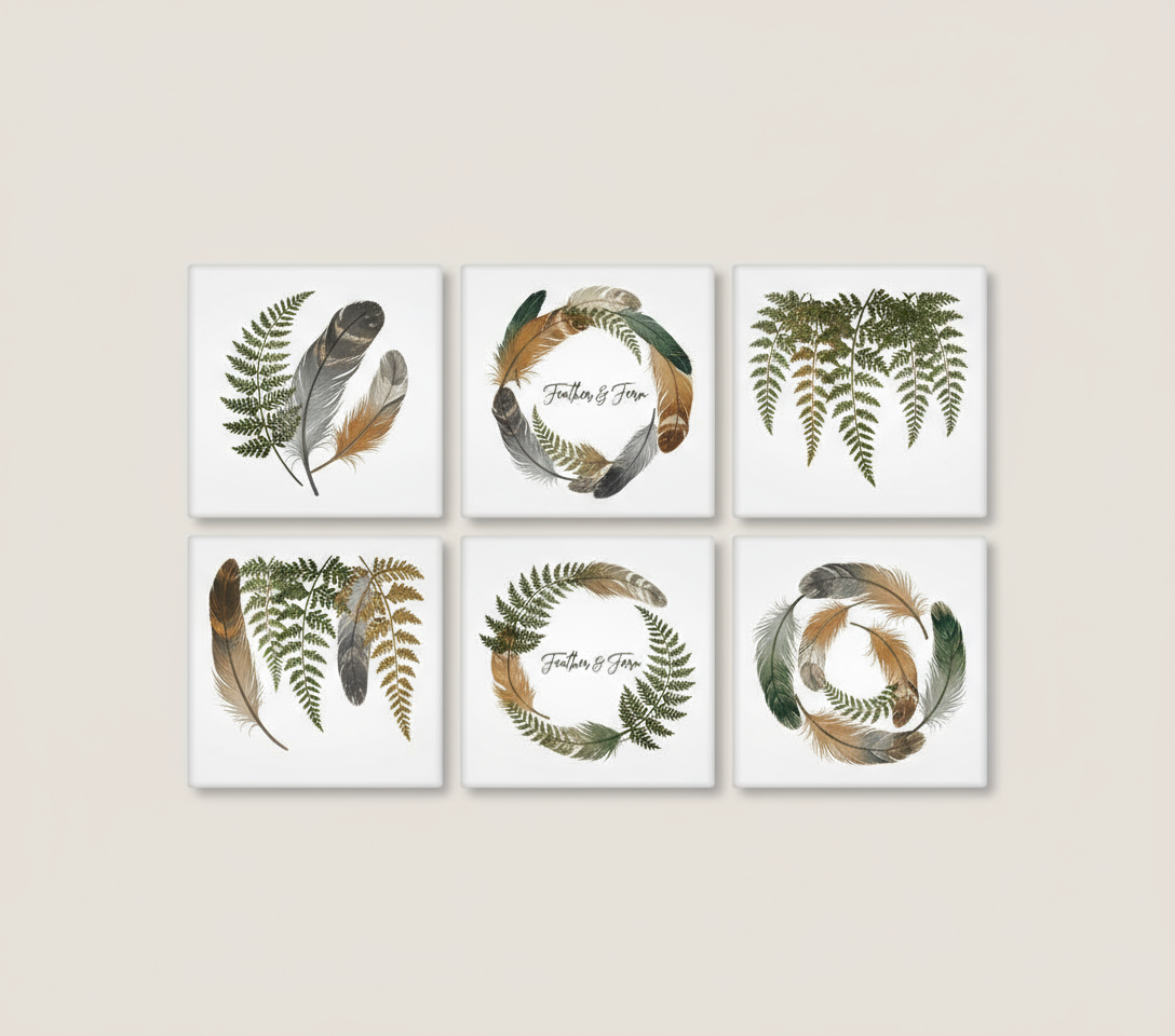 Feather & Fern Magnets