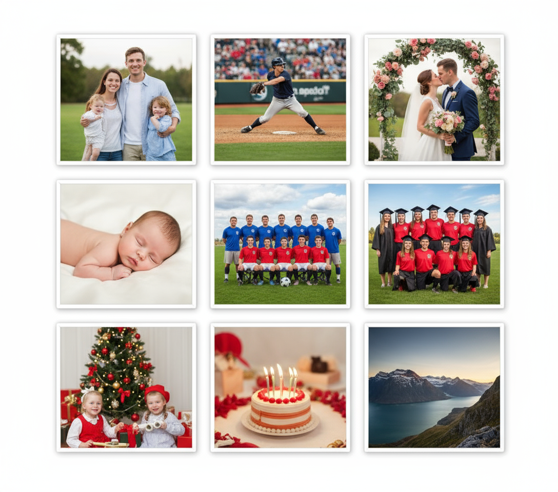 Nine Magnets with Individual Images