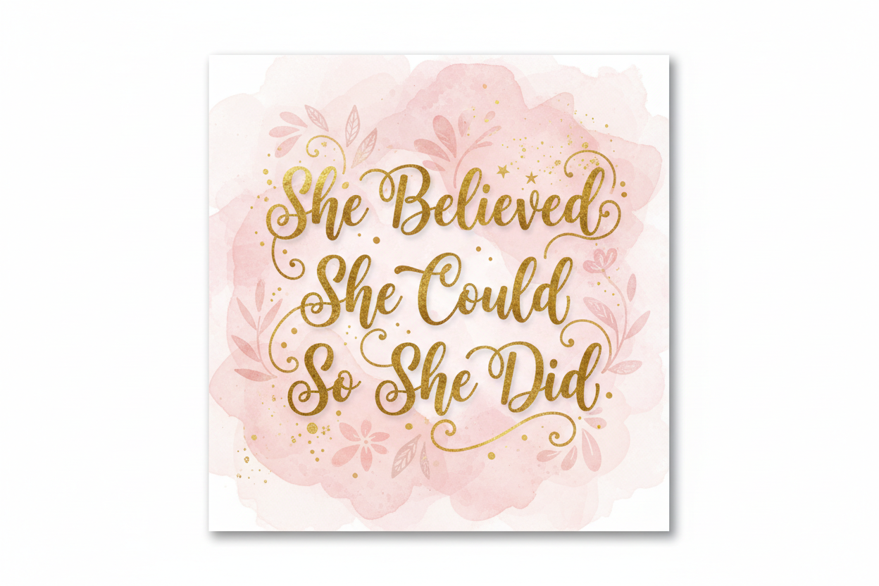 She Believed She Could So She Did