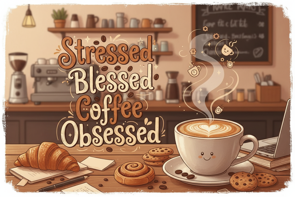 Stressed Blessed Coffee Obsessed